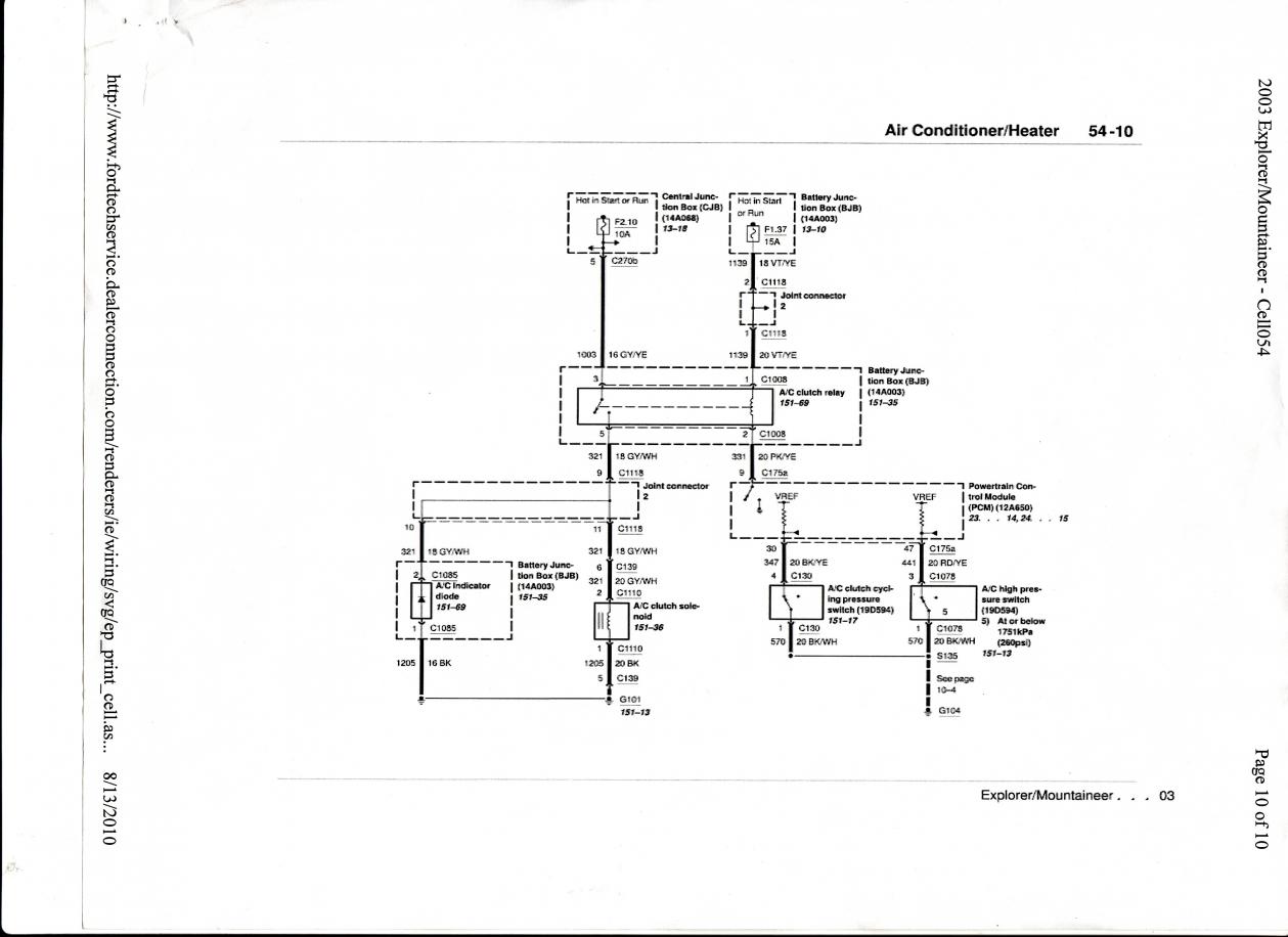 2003 ford ranger ac wiring diagram